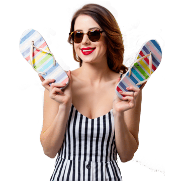 piedi sudati in pantofole