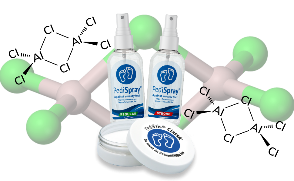 PediSpray® antitraspirante al cloruro di alluminio contro il sudore dei piedi — Regular 15% e Strong 20%